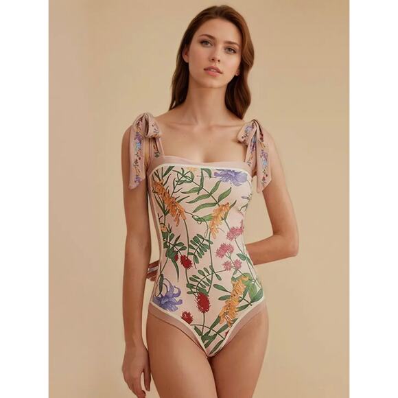 Visual Mood Reversible One Piece Swimsuit Women’s Small NWT – Tropical Print - Picture 5 of 16
